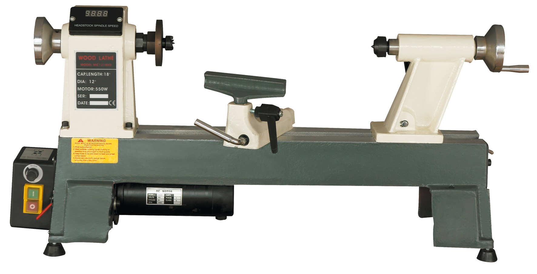 01936 - Variable Speed Midi Wood Lathe  Cast Iron